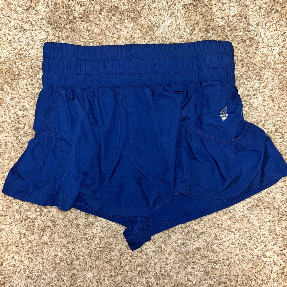 Free People "Get Your Flirt On" shorts deep blue
